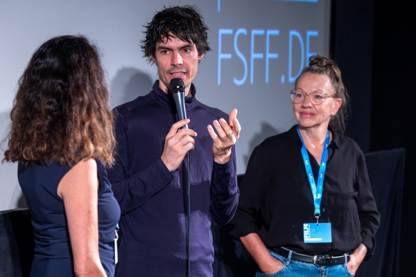 Anatol Schuster (Regisseur WURZELN UND FLÜGEL) Jutta Feit (Produzentin WURZELN UND FLÜGEL) (© Jörg Reuther)