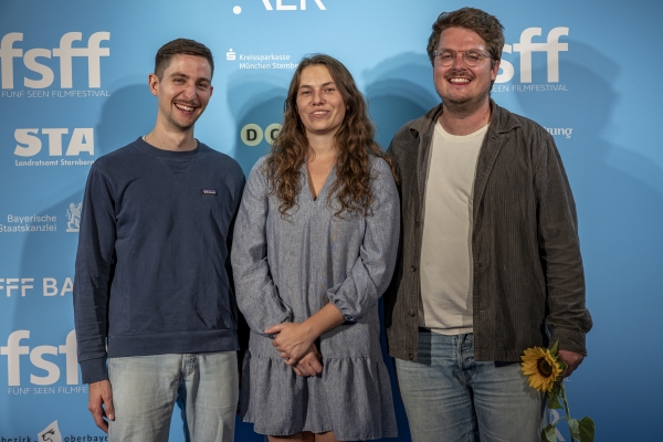 Jonas Riedinger (Editor RUN ME WILD), Catharina Lott (Regie RUN ME WILD),  Paul Beck (Produzent RUN ME WILD) (© Pavel Broz)