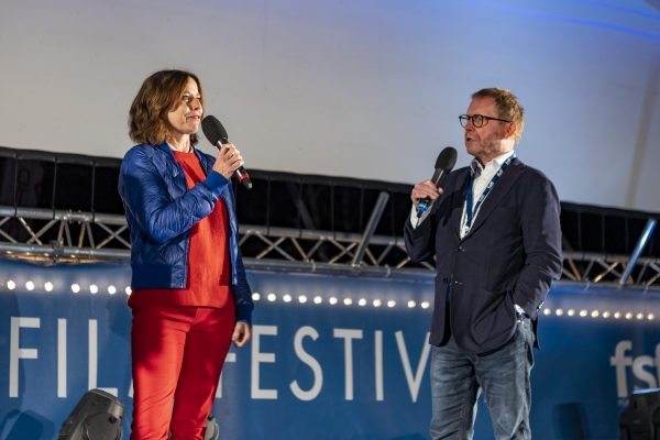 Schauspielerin Inka Friedrich, Regisseur Michael Kreihsl (© Pavel Broz)