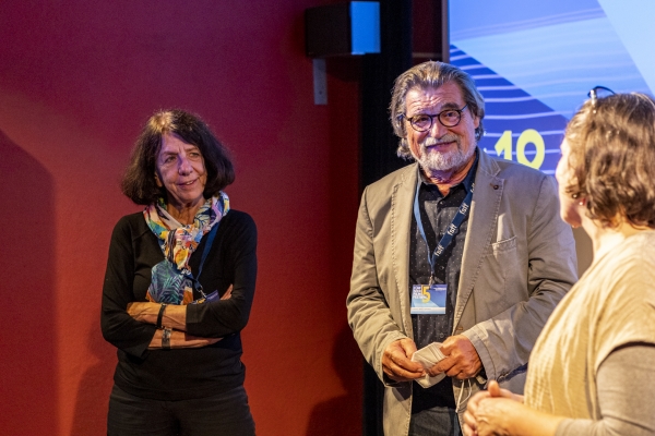 Gisela Wunderlich (Drehbuch), Bernt Engelmann (Regie), Moderatorin Susanne Hauenstein (© Pavel Broz)